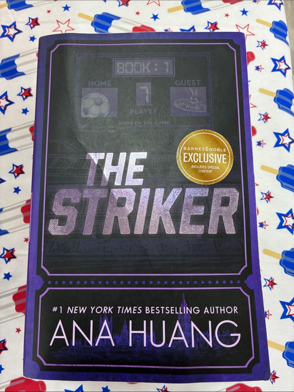 Barnes & Noble Purple & Black paperback— The Striker